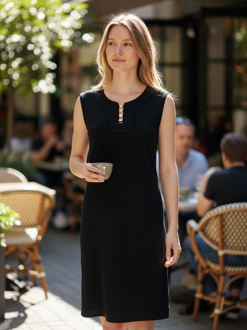 Gorgeous Rafaella Black Knit Dress